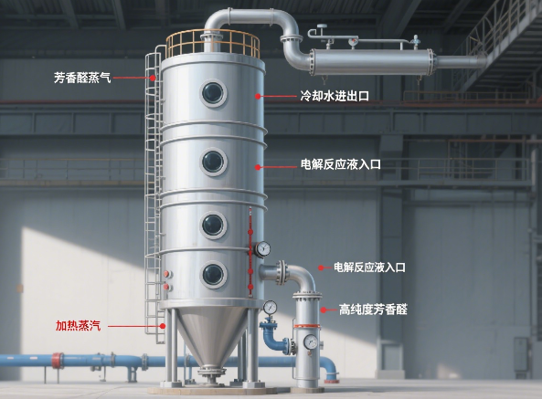 电解合成芳香醛的精馏装置